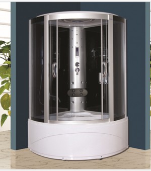 كابينة مغطس زجاج مزخرف جت نحاس صيني 120 × 120 × 215 سم # js-714